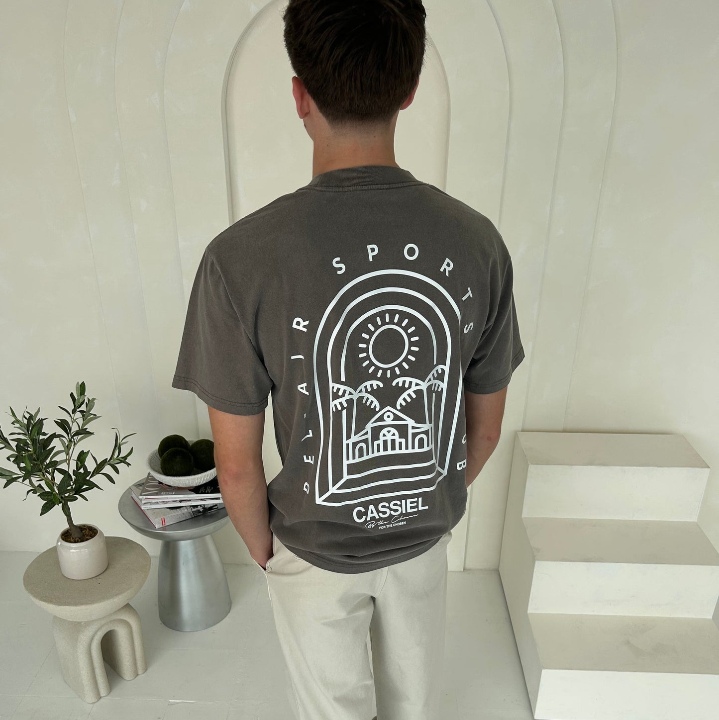 Cassiel Clo Bel Air Sports Club Faded Grey Tee