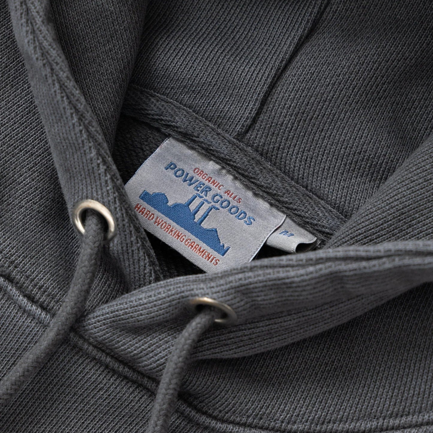 Power Goods Loopback Washed Black Hoodie