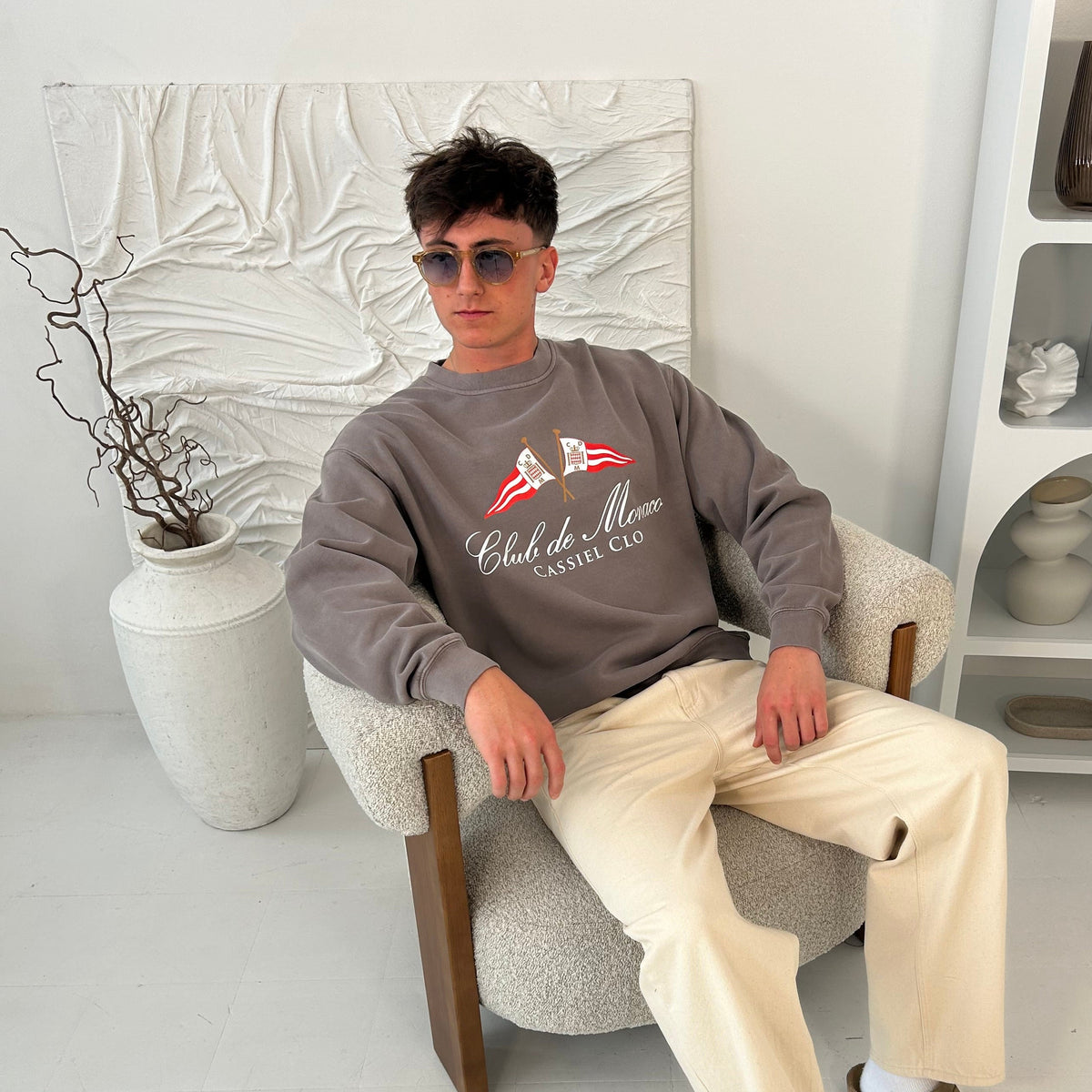 Cassiel Clo Club De Monaco Faded Grey Sweatshirt