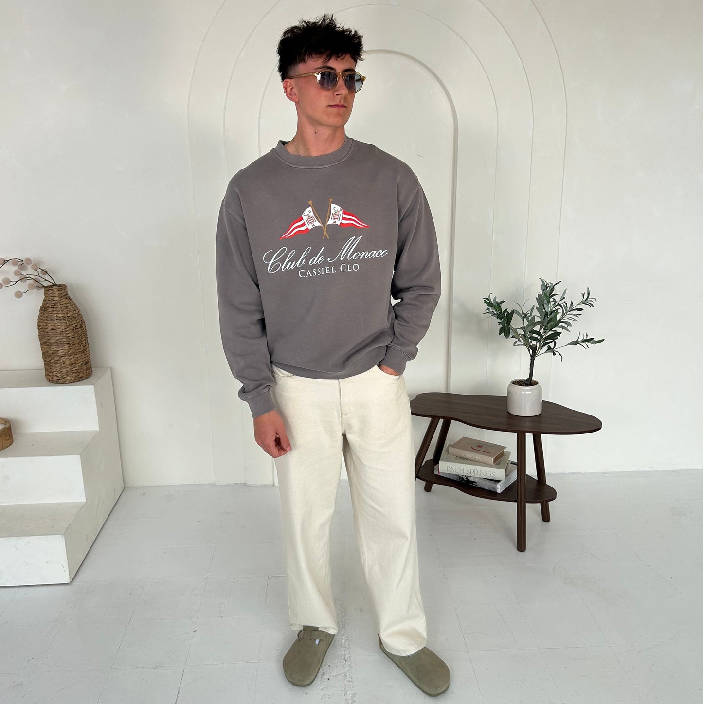 Cassiel Clo Club De Monaco Faded Grey Sweatshirt