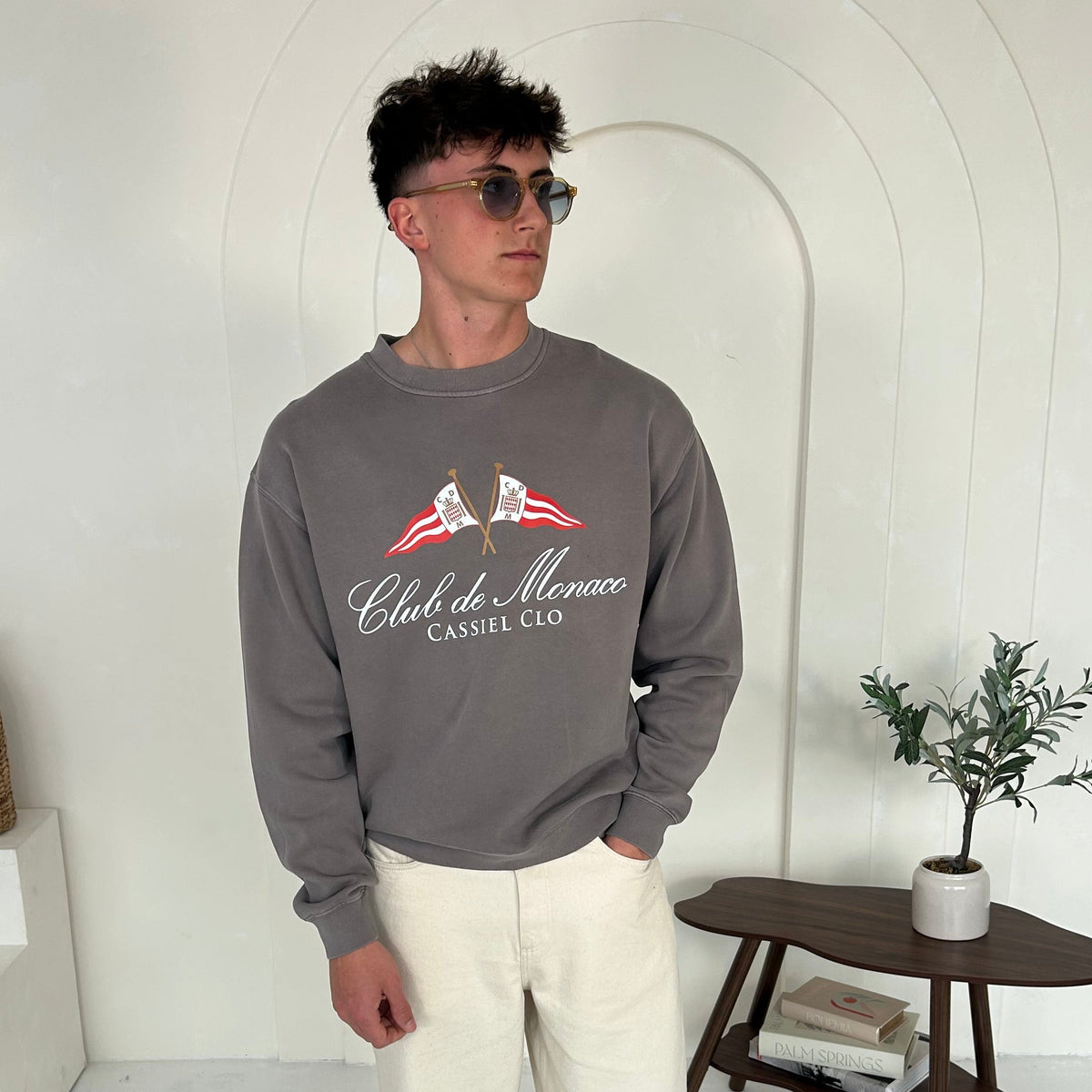 Cassiel Clo Club De Monaco Faded Grey Sweatshirt