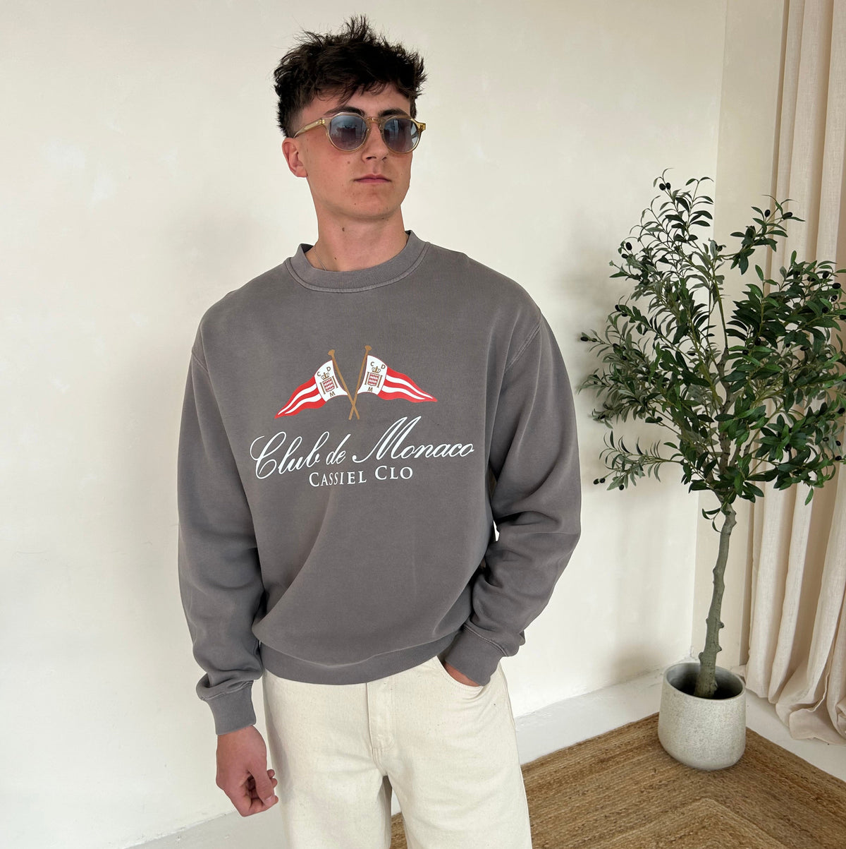 Cassiel Clo Club De Monaco Faded Grey Sweatshirt
