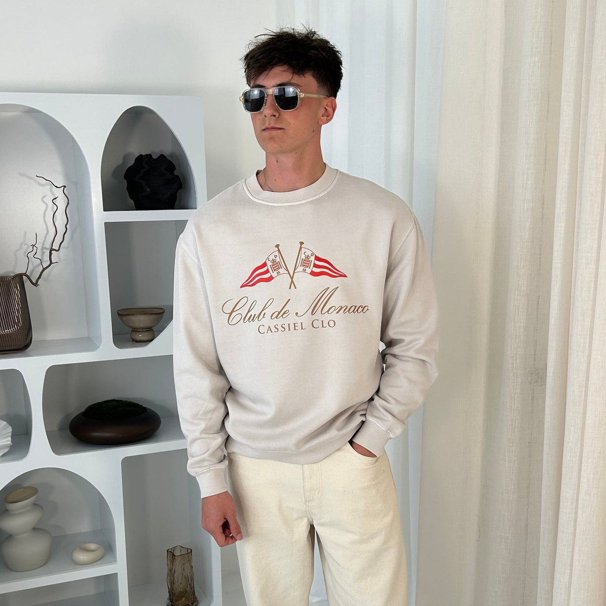 Cassiel Clo Club De Monaco Bone Sweatshirt