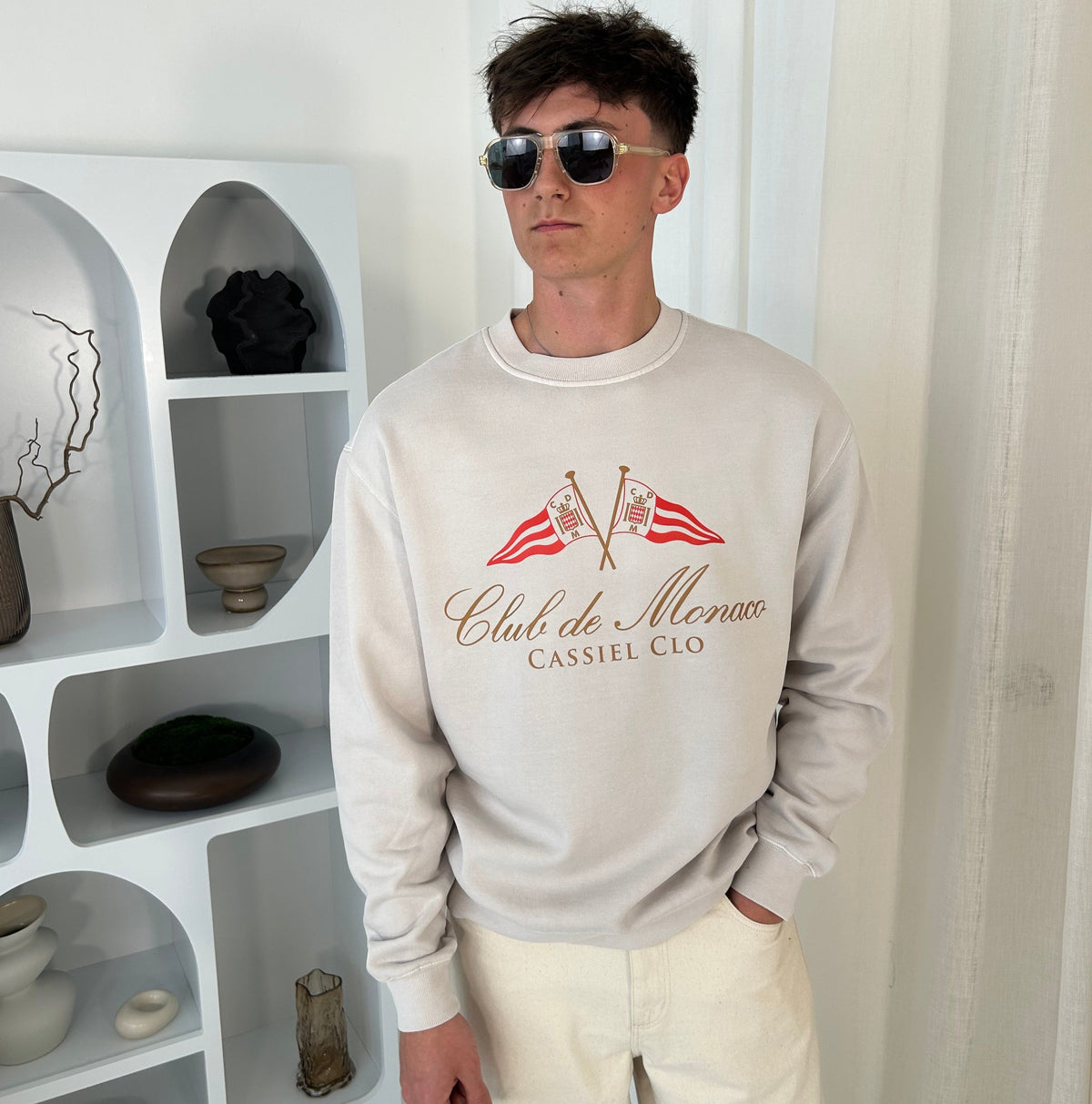 Cassiel Clo Club De Monaco Bone Sweatshirt