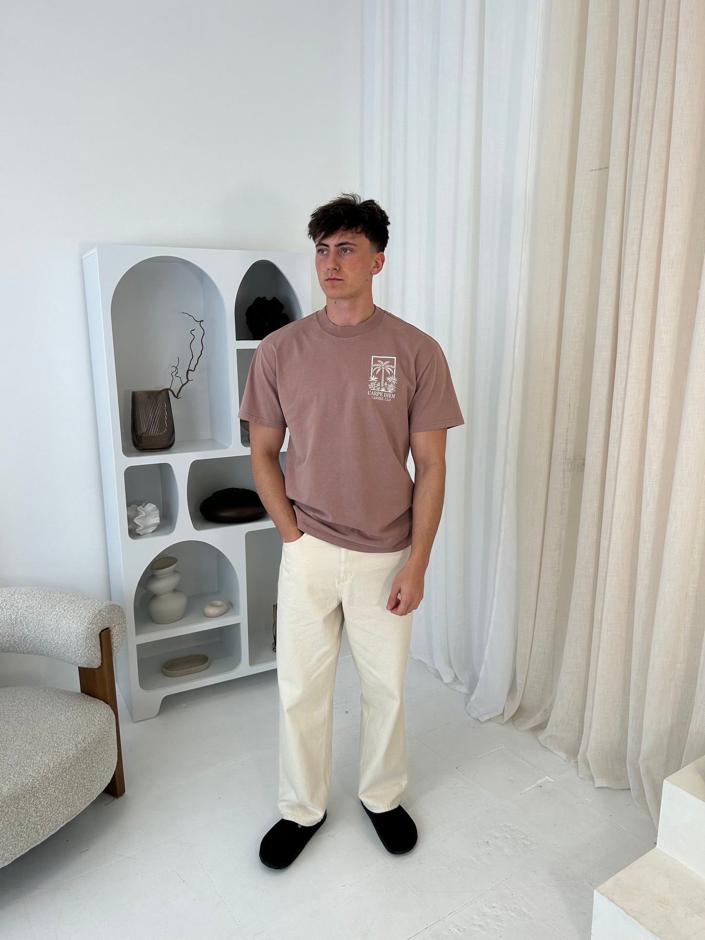 Cassiel Clo Carpe Diem Faded Pink Tee