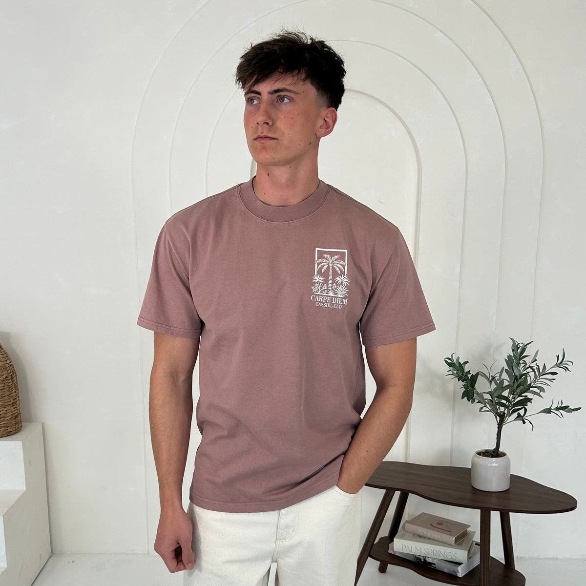 Cassiel Clo Carpe Diem Faded Pink Tee
