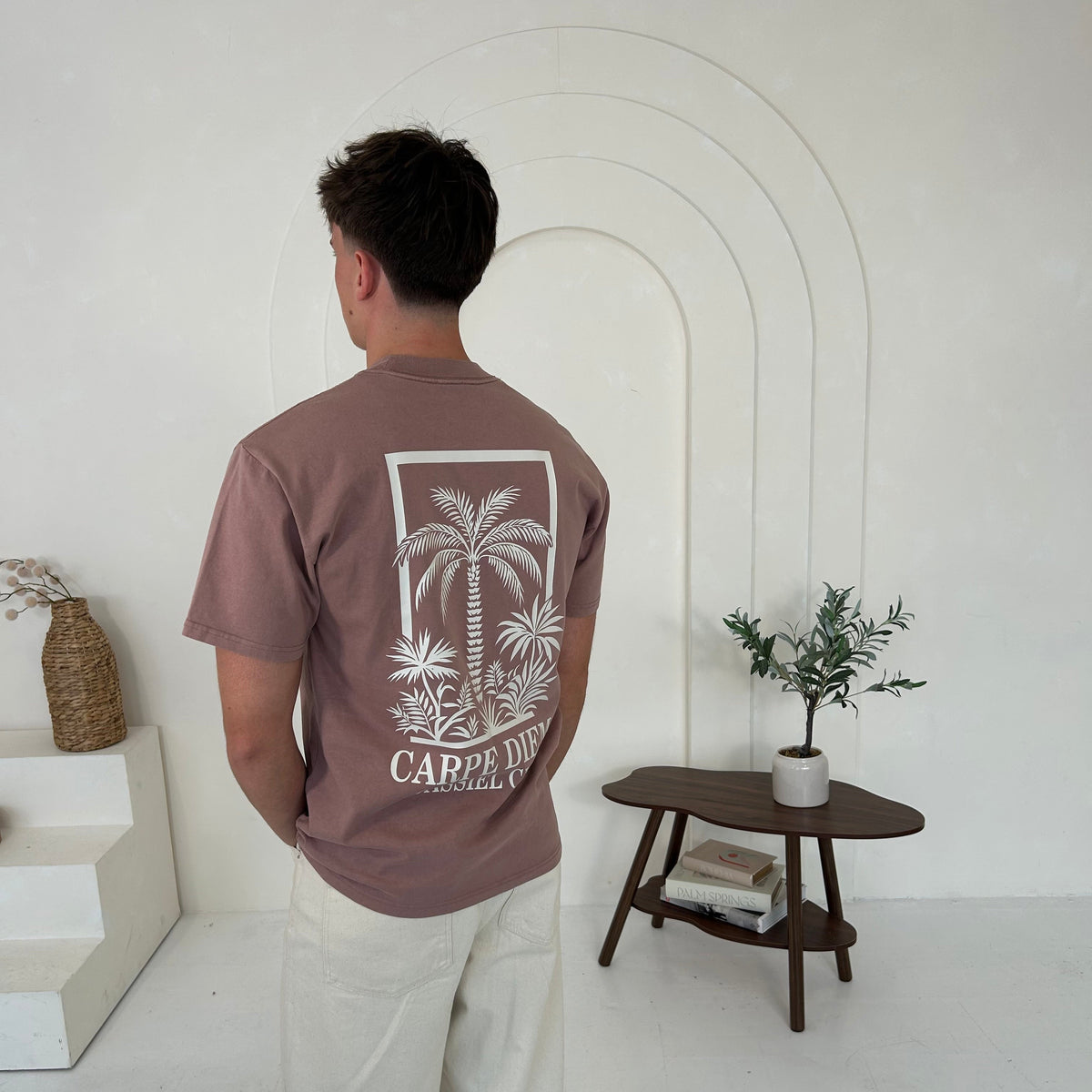 Cassiel Clo Carpe Diem Faded Pink Tee