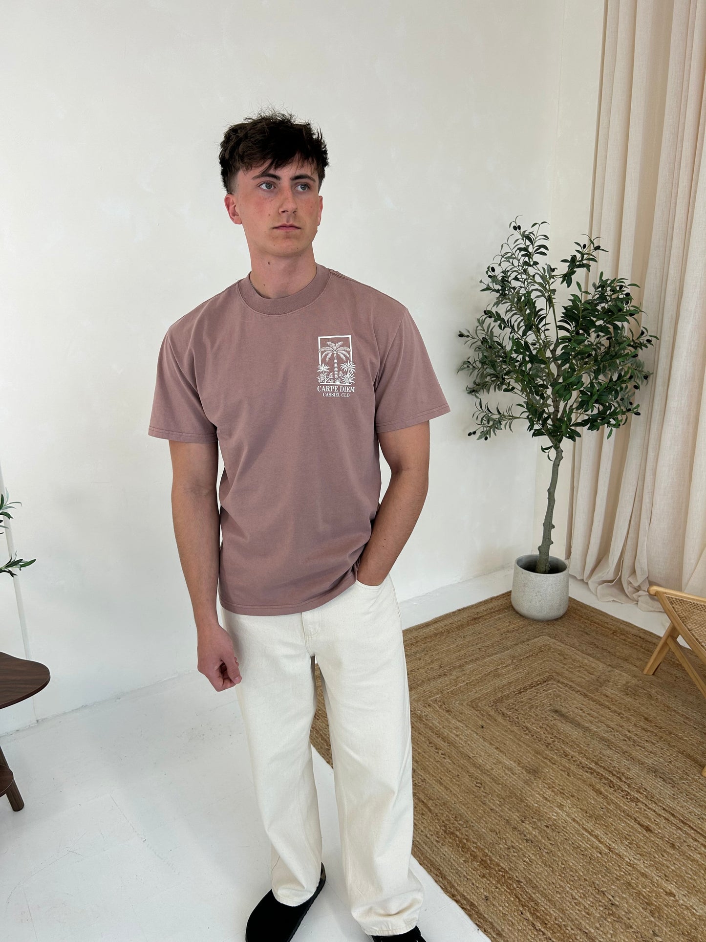 Cassiel Clo Carpe Diem Faded Pink Tee