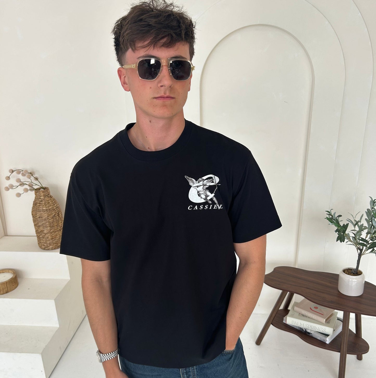 Cassiel Clo Cherub Box Black Tee