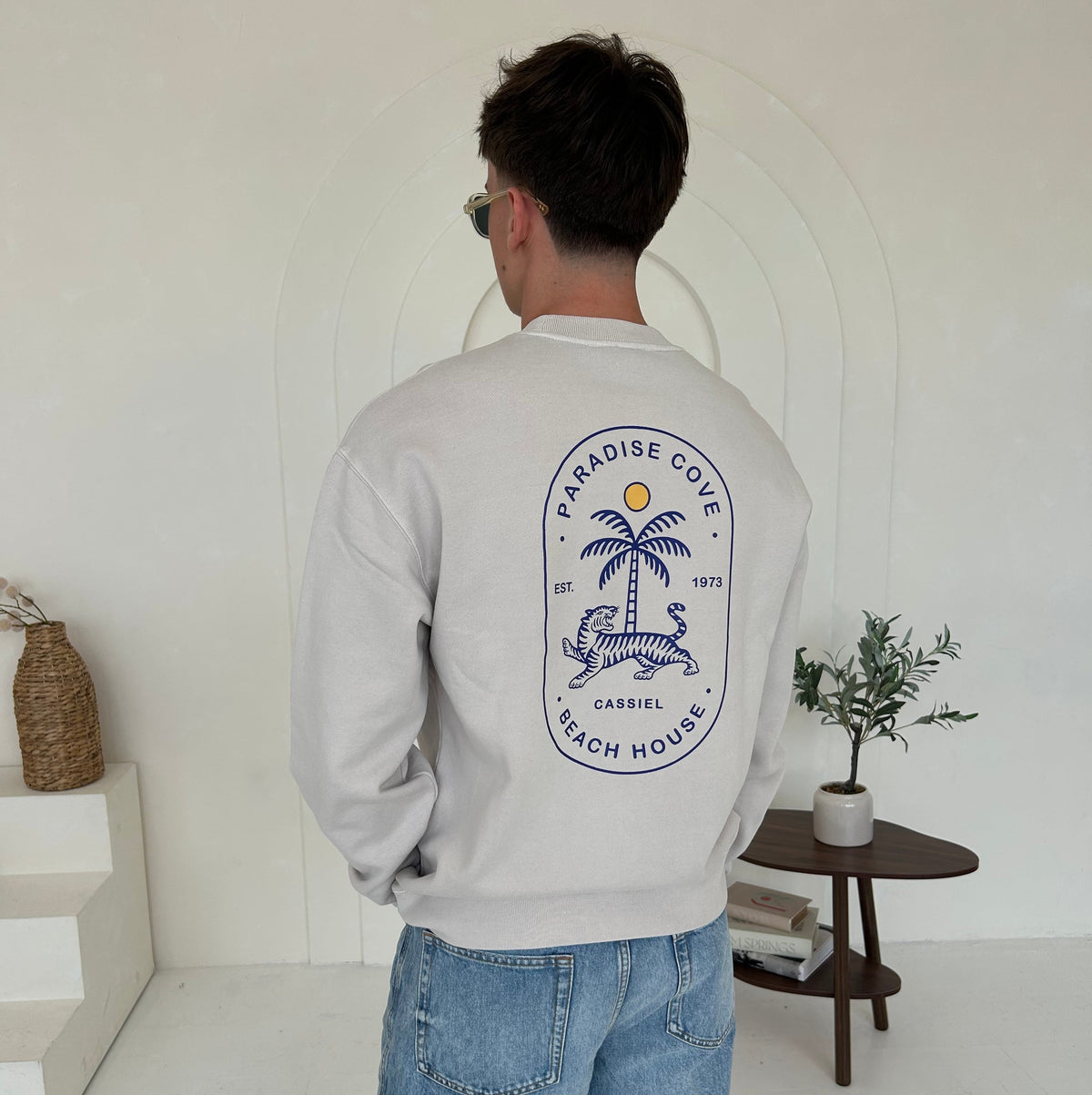 Cassiel Clo Paradise Cove Bone Sweatshirt