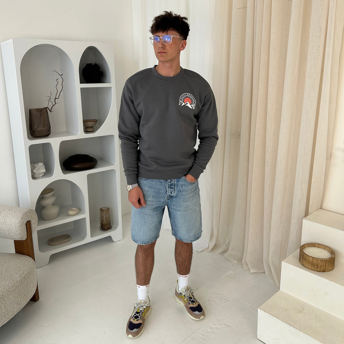 Cassiel Clo Rocky Mountain Steel Grey Sweatshirt