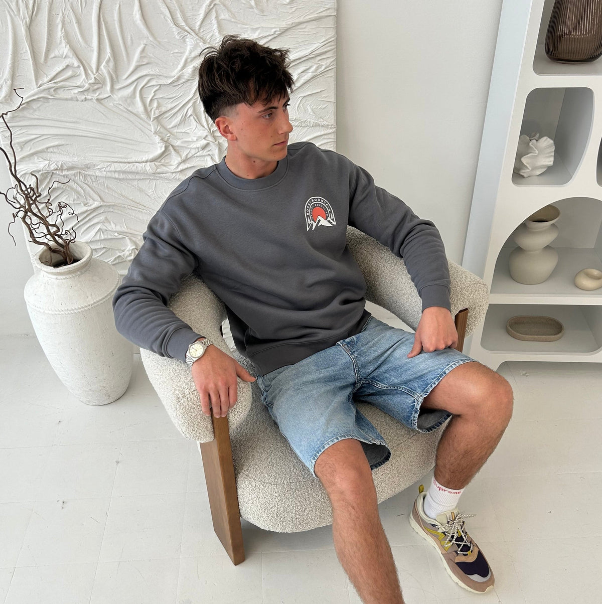 Cassiel Clo Rocky Mountain Steel Grey Sweatshirt