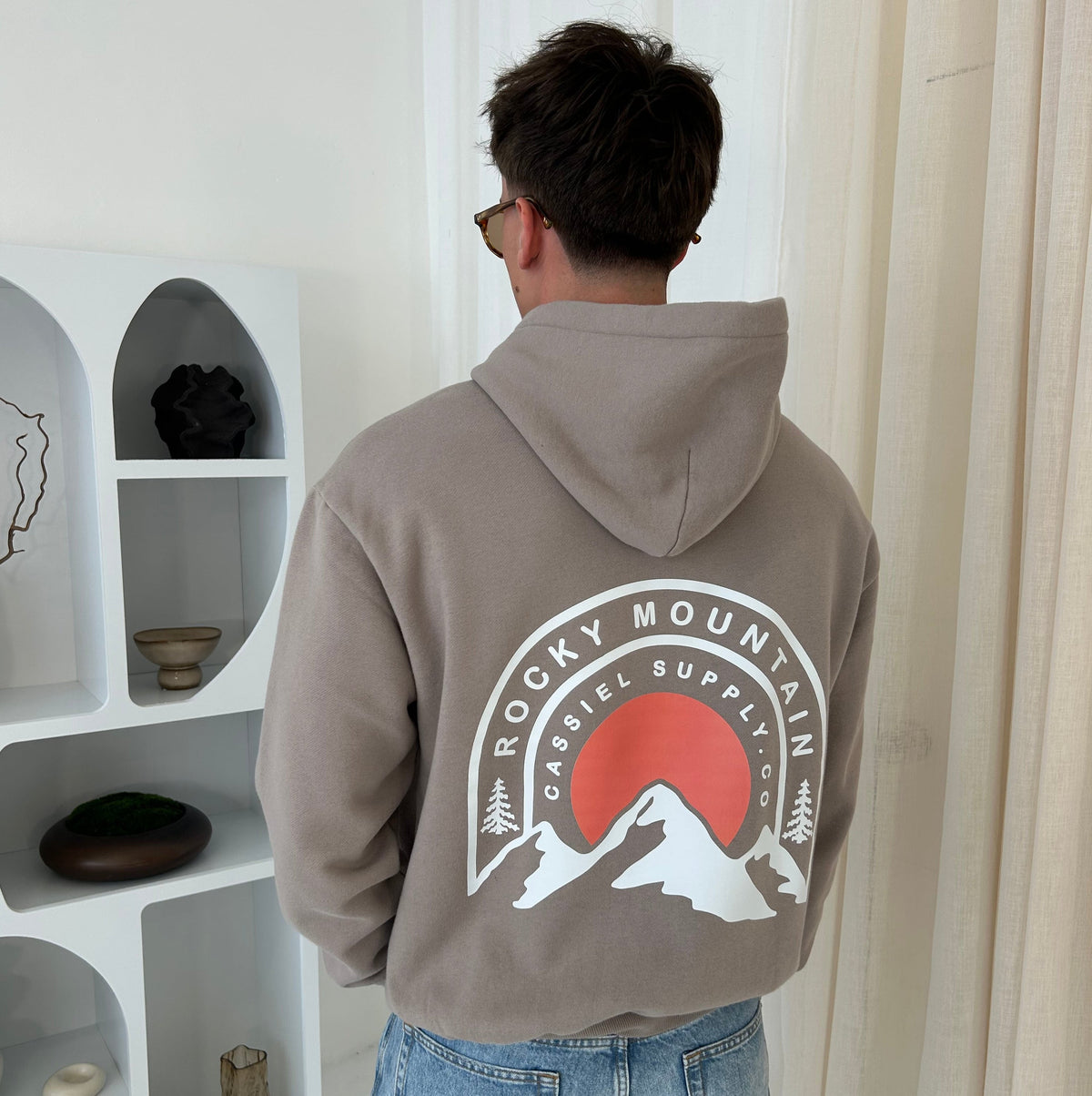 Cassiel Clo Rocky Mountain Mushroom Box Hoodie Sweatshirt