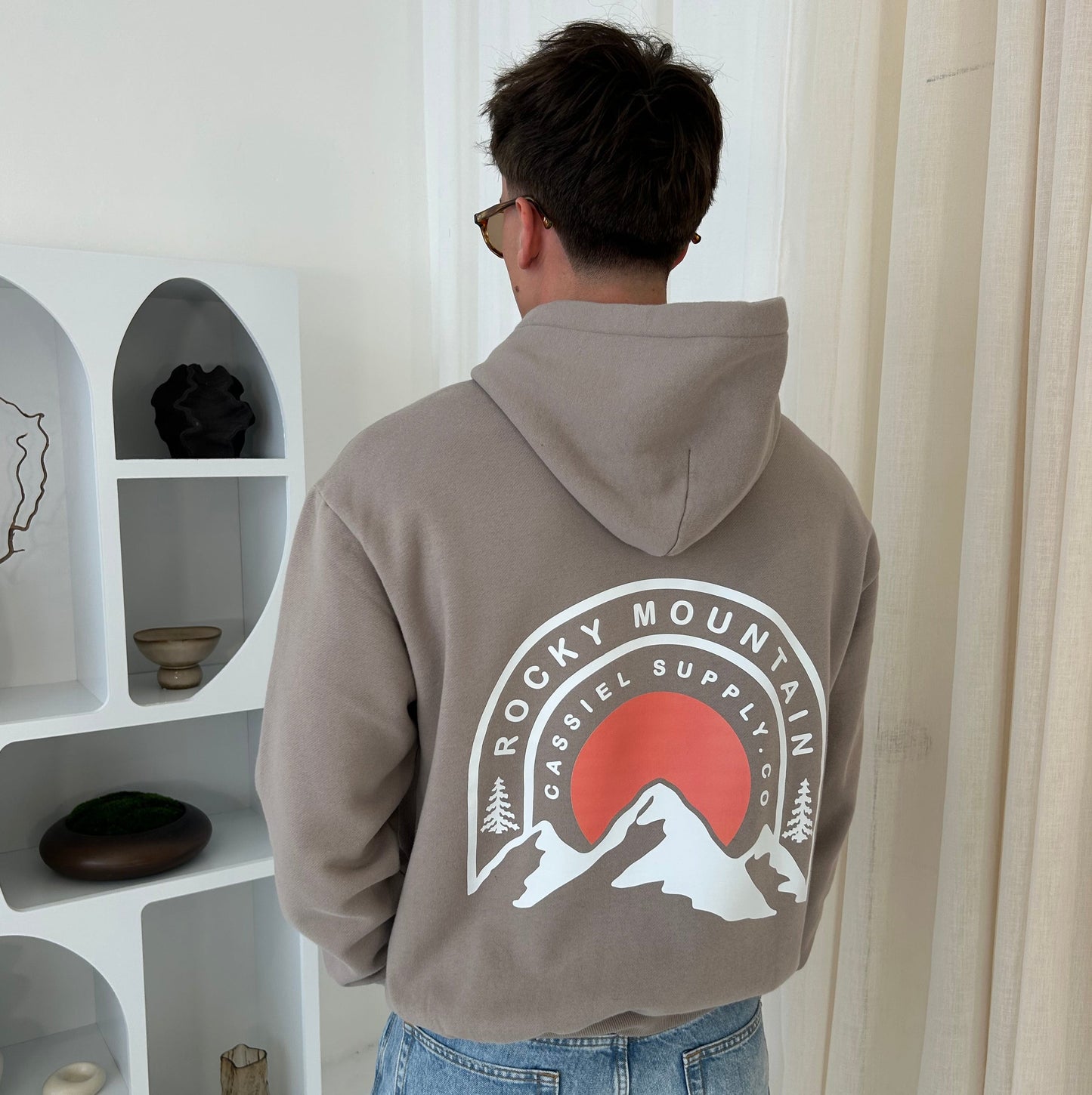 Cassiel Clo Rocky Mountain Mushroom Box Hoodie Sweatshirt