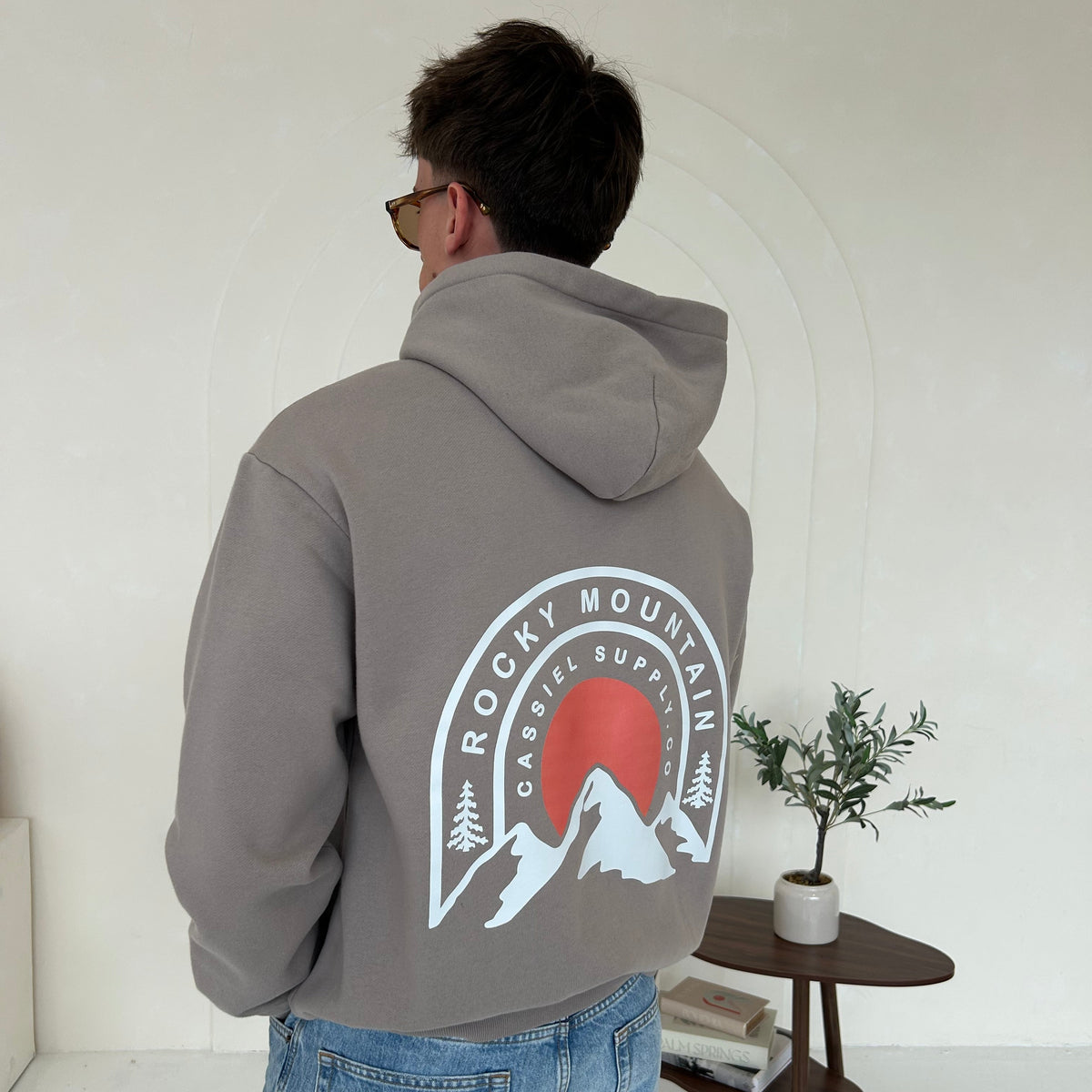 Cassiel Clo Rocky Mountain Mushroom Box Hoodie Sweatshirt