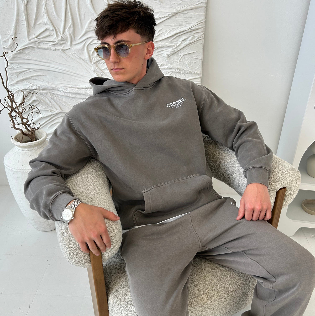 Cassiel Clo For The Chosen Faded Grey Sweatpant