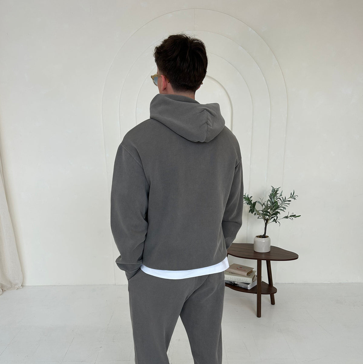 Cassiel Clo For The Chosen Faded Grey Hoodie Sweatshirt