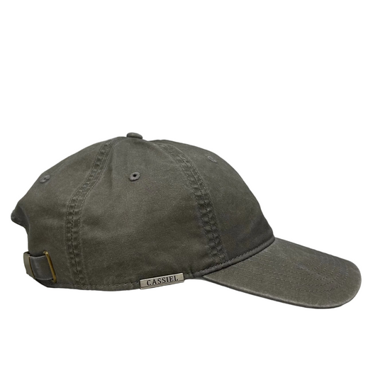 Cassiel Clo Cotton Metal Badge Faded Grey Cap
