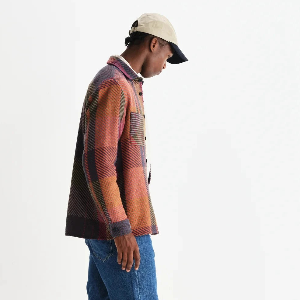 Wax London Whiting Tempo Check Orange Overshirt
