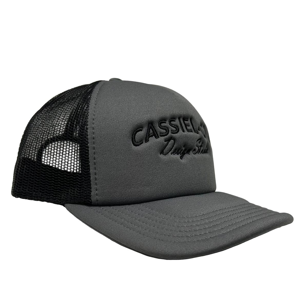 Cassiel Clo Arch Logo Grey Foam Trucker Cap