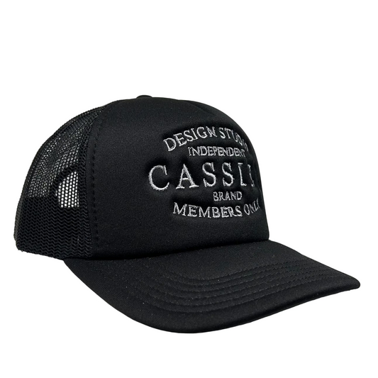 Cassiel Clo Brand Logo Black Foam Trucker Cap