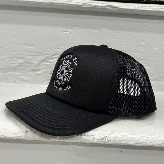Cassiel Clo Cross Logo Black Foam Trucker Cap
