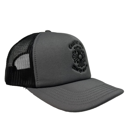 Cassiel Clo Cross Logo Grey Foam Trucker Cap