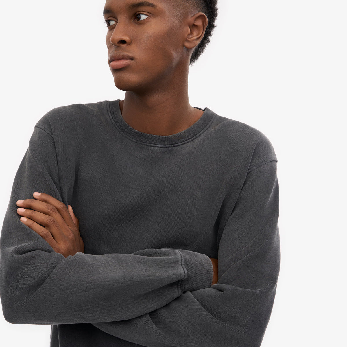 Colorful Standard Classic Organic Crew Faded Black Sweatshirt