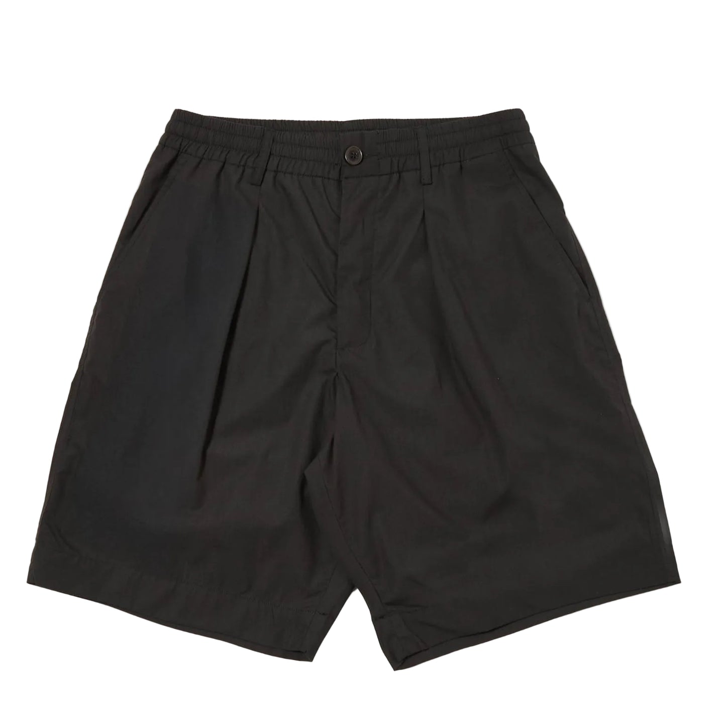 Universal Works Pleated Track Poly Tech Black Short