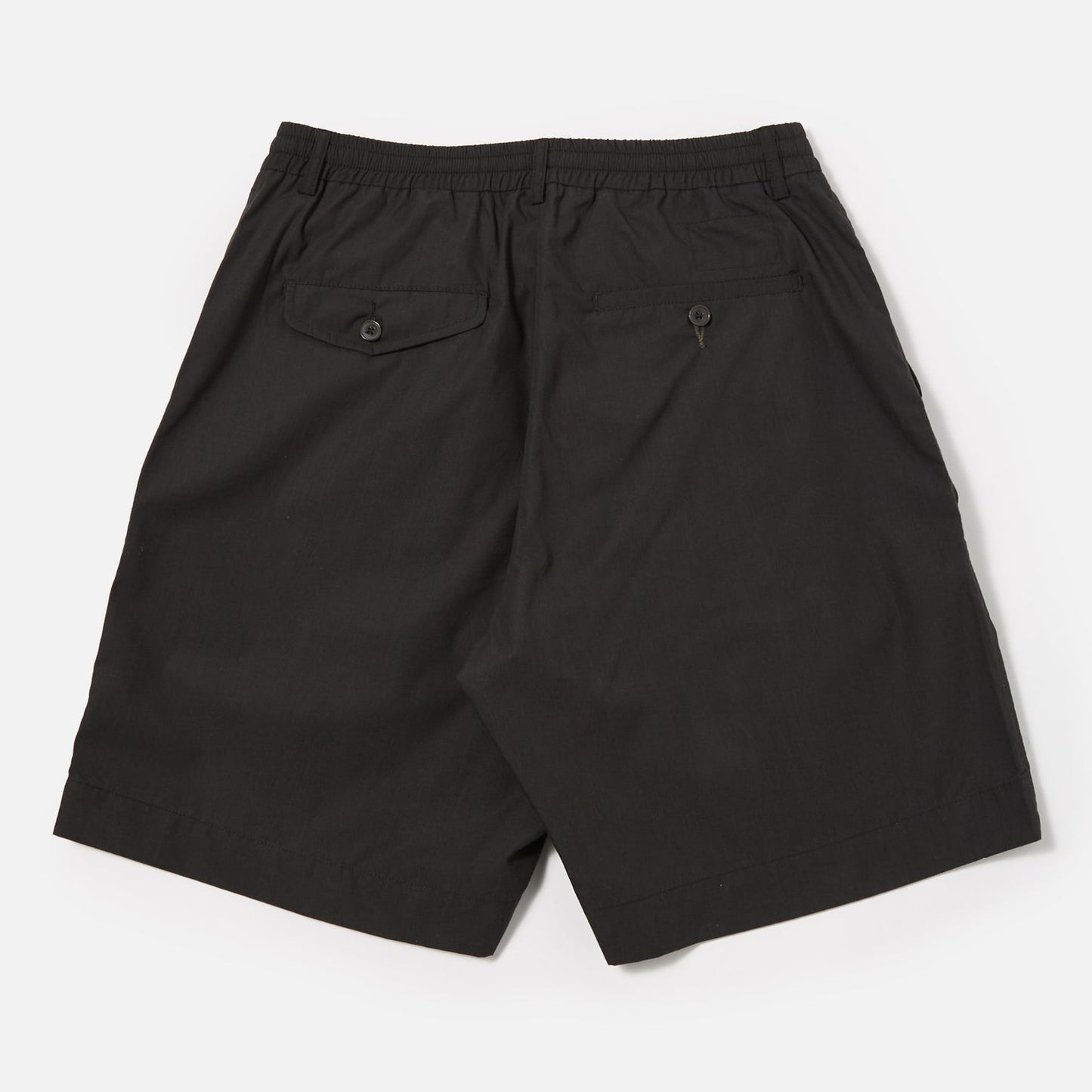 Universal Works Pleated Track Poly Tech Black Short