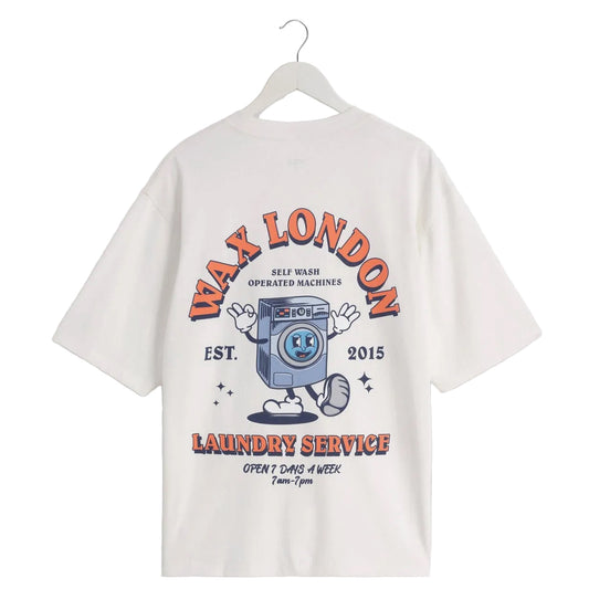 Wax London Milton Laundry Print White Tee