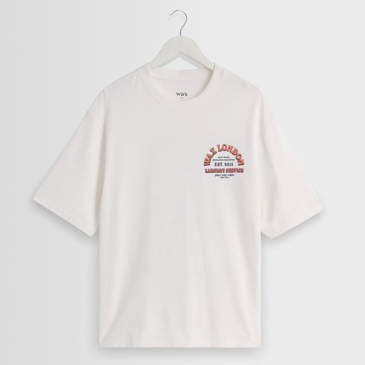 Wax London Milton Laundry Print White Tee