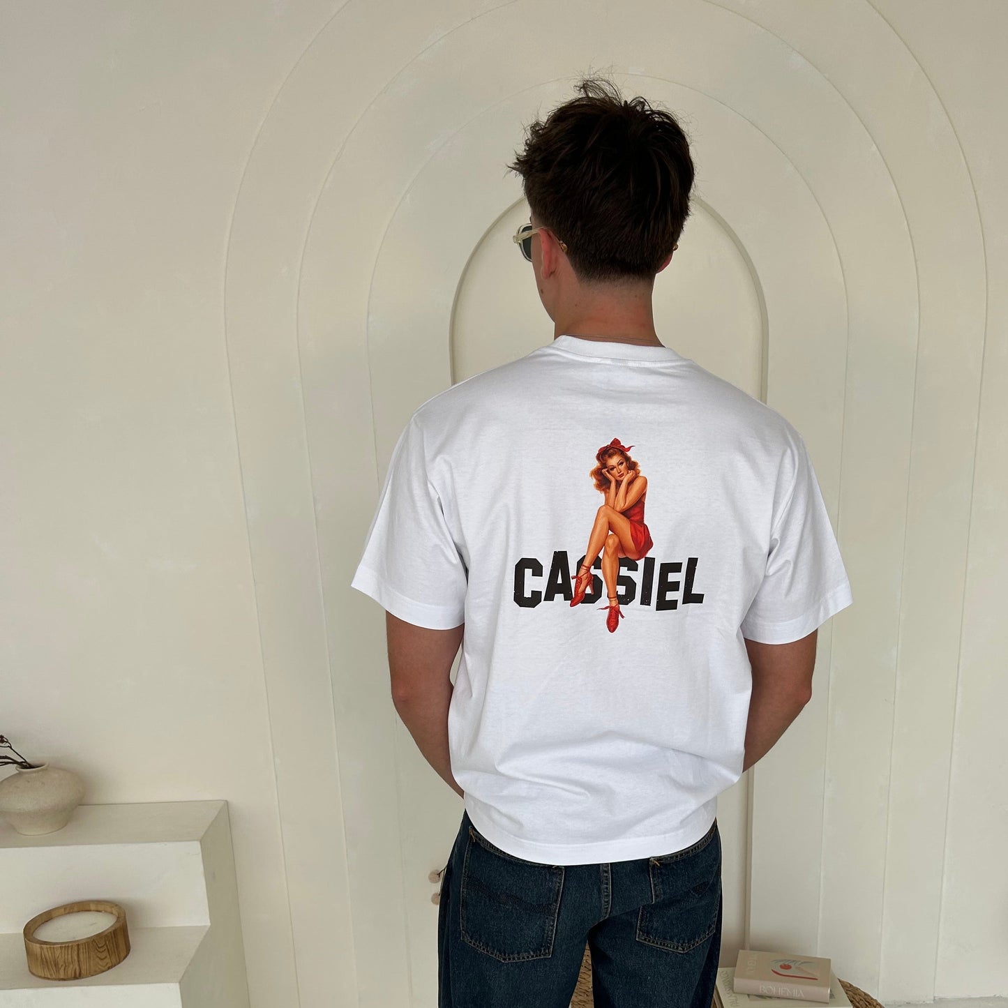 Cassiel Clo Pinup Box White Tee