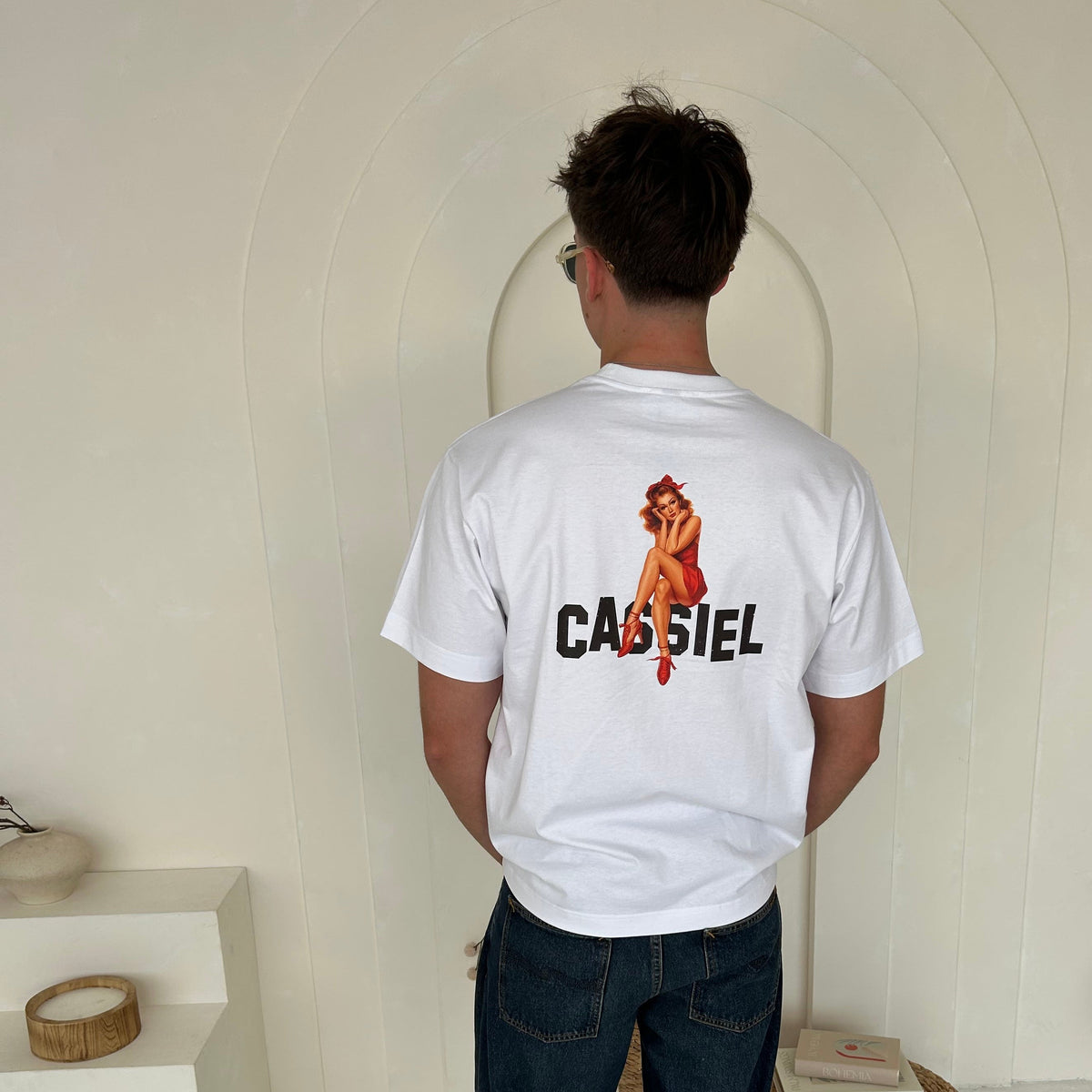 Cassiel Clo Pinup Box White Tee