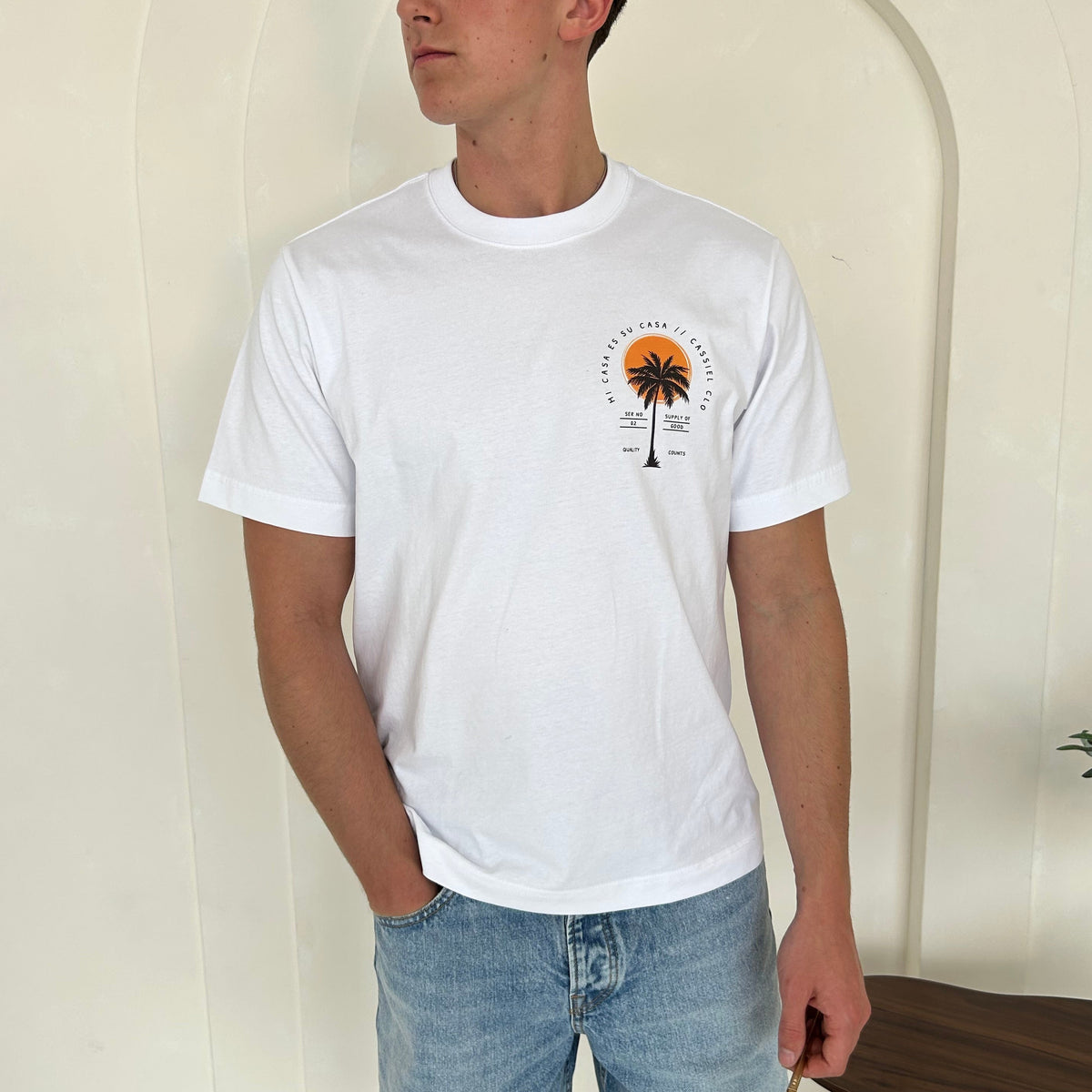 Cassiel Clo Mi Casa Box White Tee