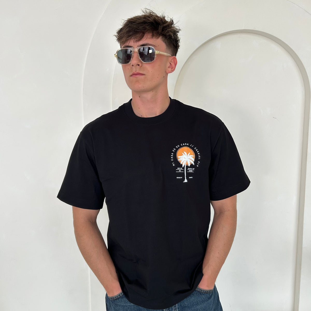 Cassiel Clo Mi Casa Box Black Tee