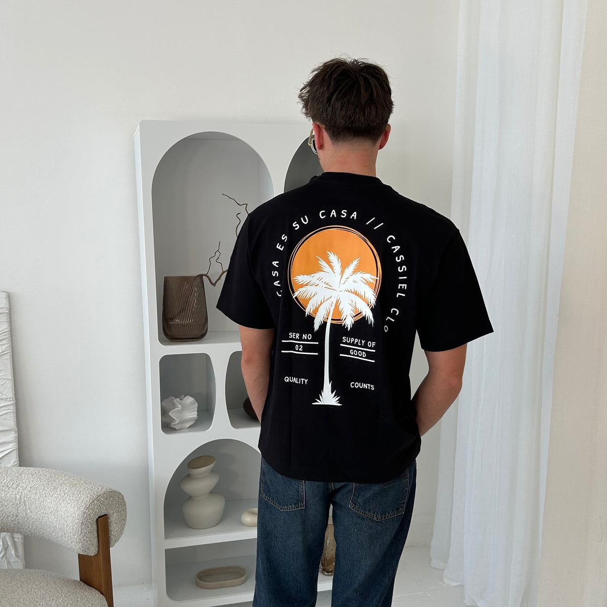 Cassiel Clo Mi Casa Box Black Tee
