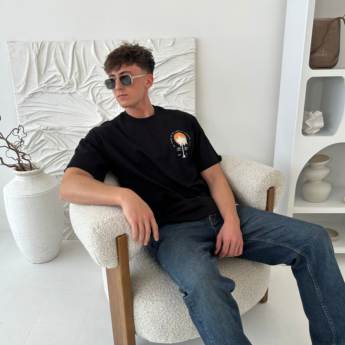 Cassiel Clo Mi Casa Box Black Tee
