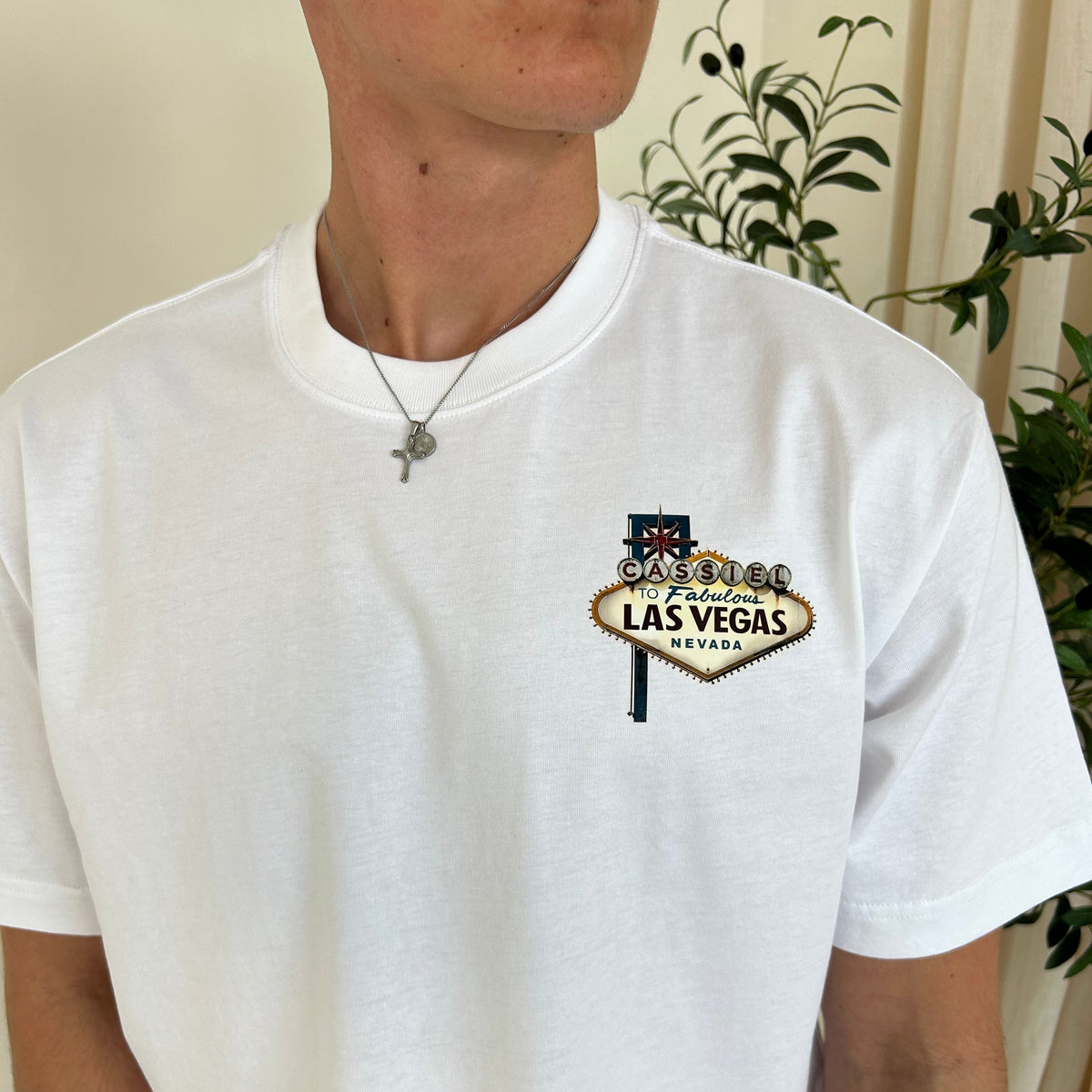 Cassiel Clo Las Vegas Box White Tee