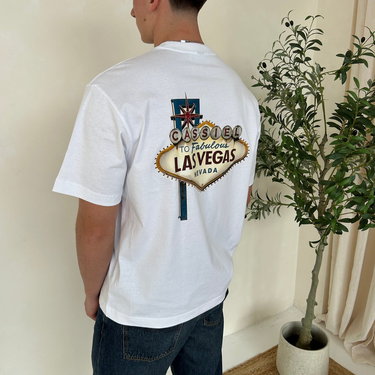 Cassiel Clo Las Vegas Box White Tee
