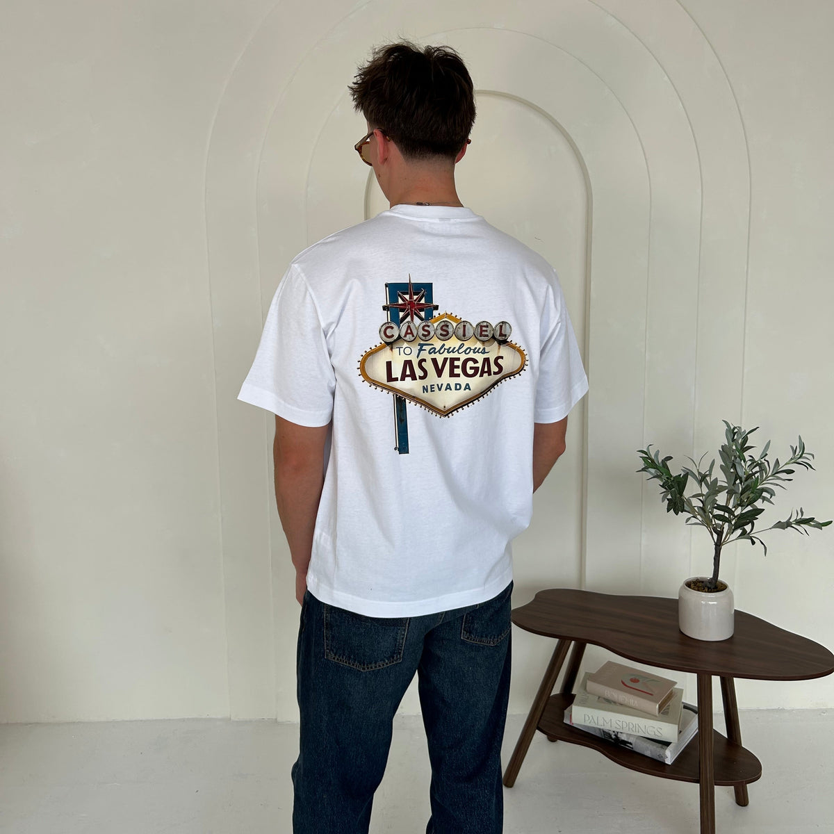Cassiel Clo Las Vegas Box White Tee