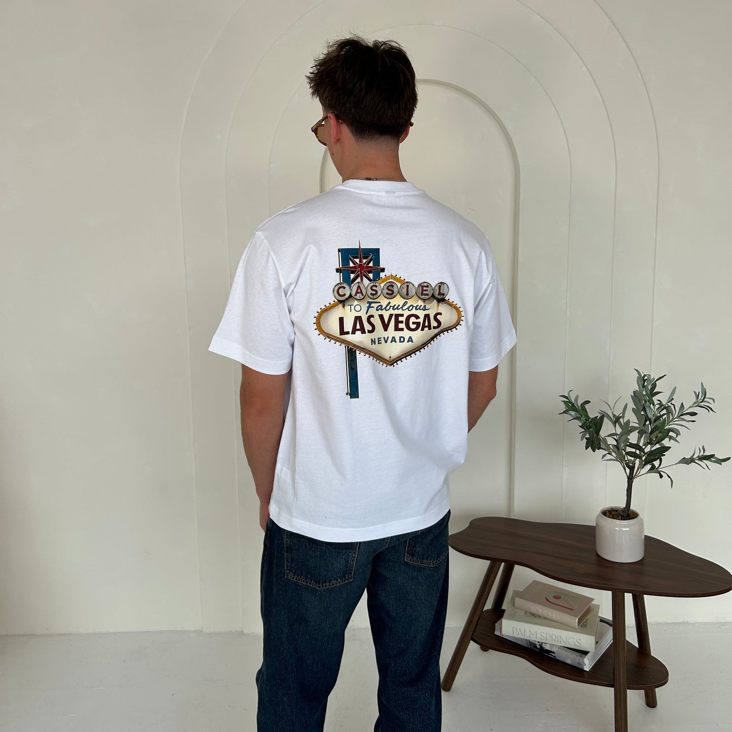 Cassiel Clo Las Vegas Box White Tee