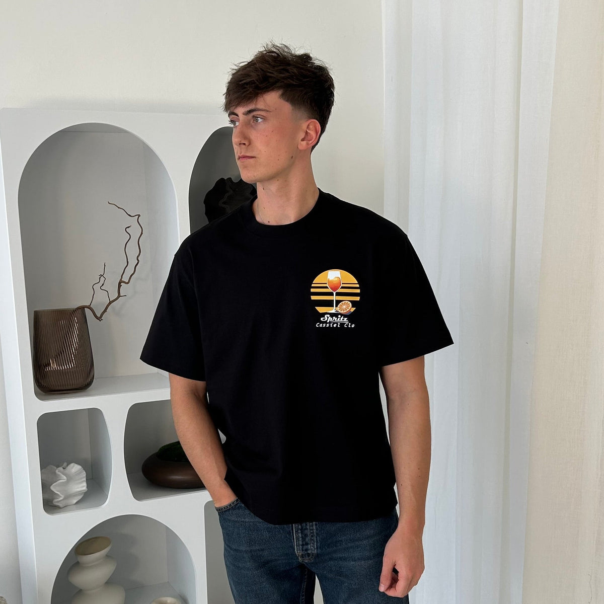 Cassiel Clo Spritz Box Black Tee