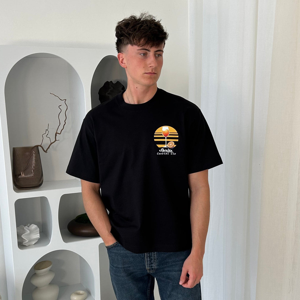 Cassiel Clo Spritz Box Black Tee