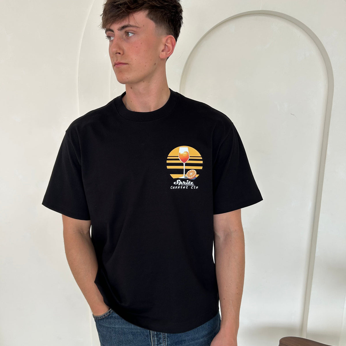 Cassiel Clo Spritz Box Black Tee