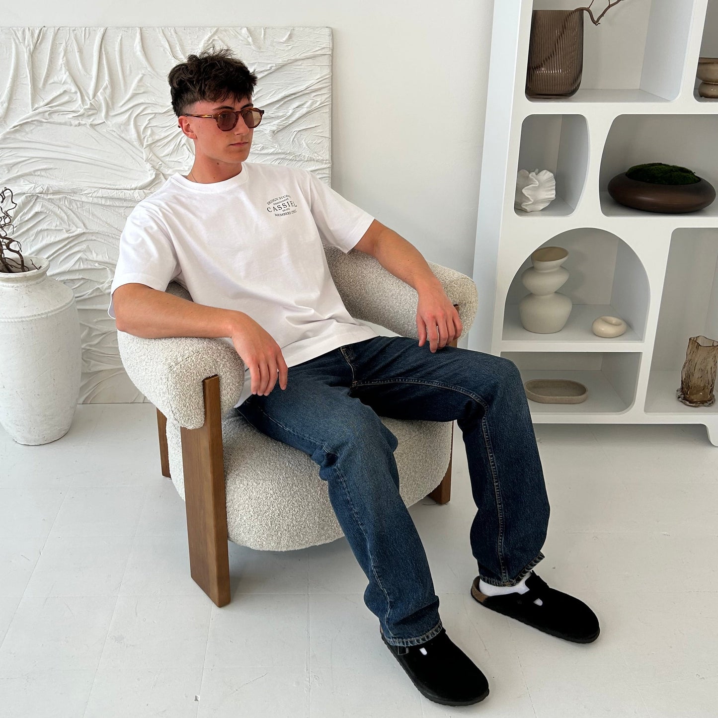 Cassiel Clo Brand Box White Tee