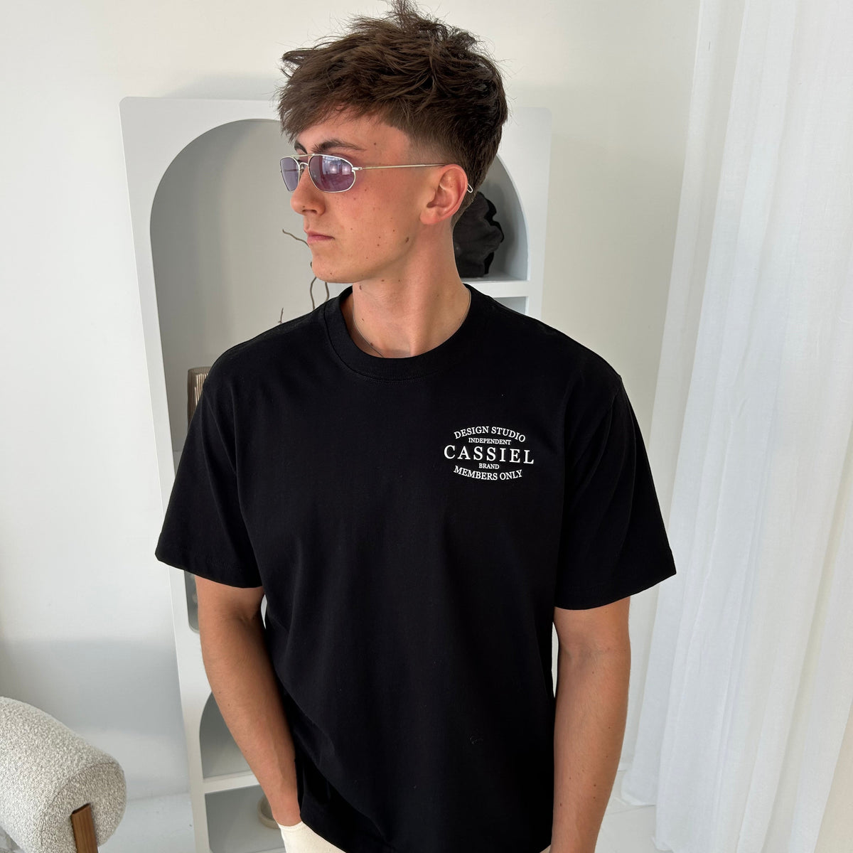 Cassiel Clo Brand Box Black Tee