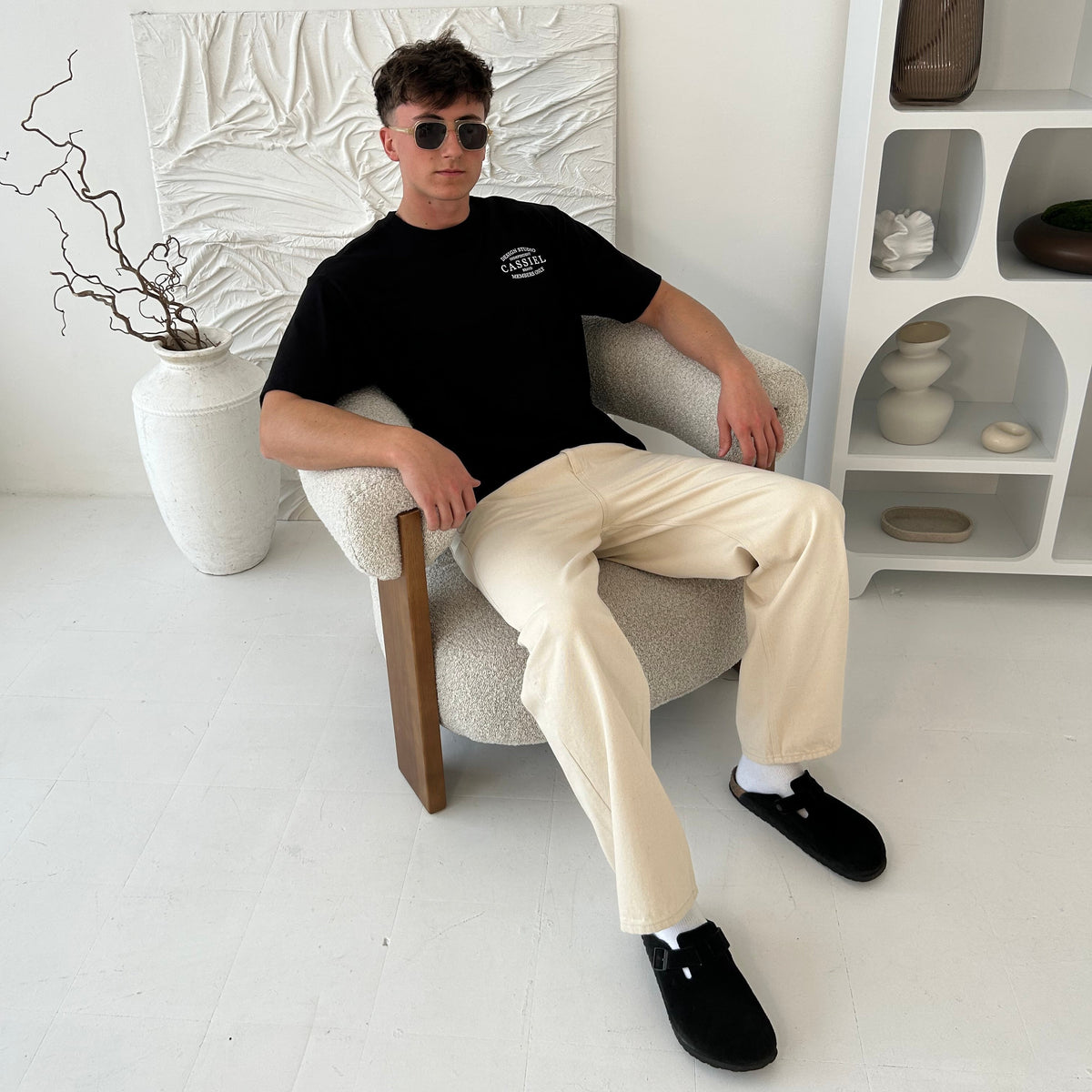 Cassiel Clo Brand Box Black Tee