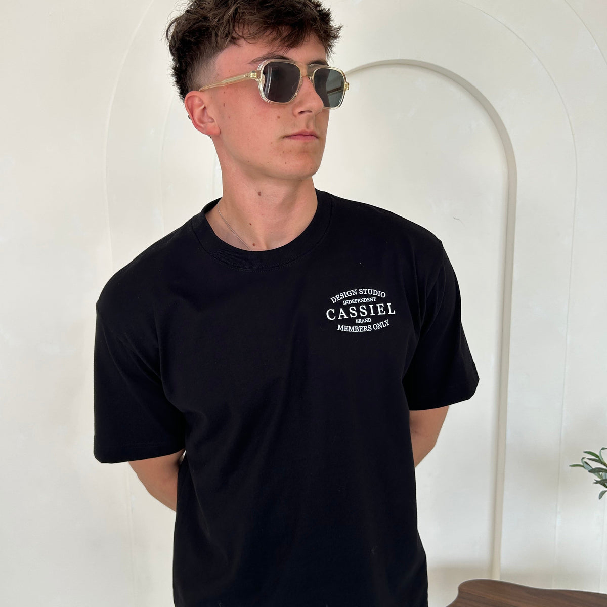 Cassiel Clo Brand Box Black Tee