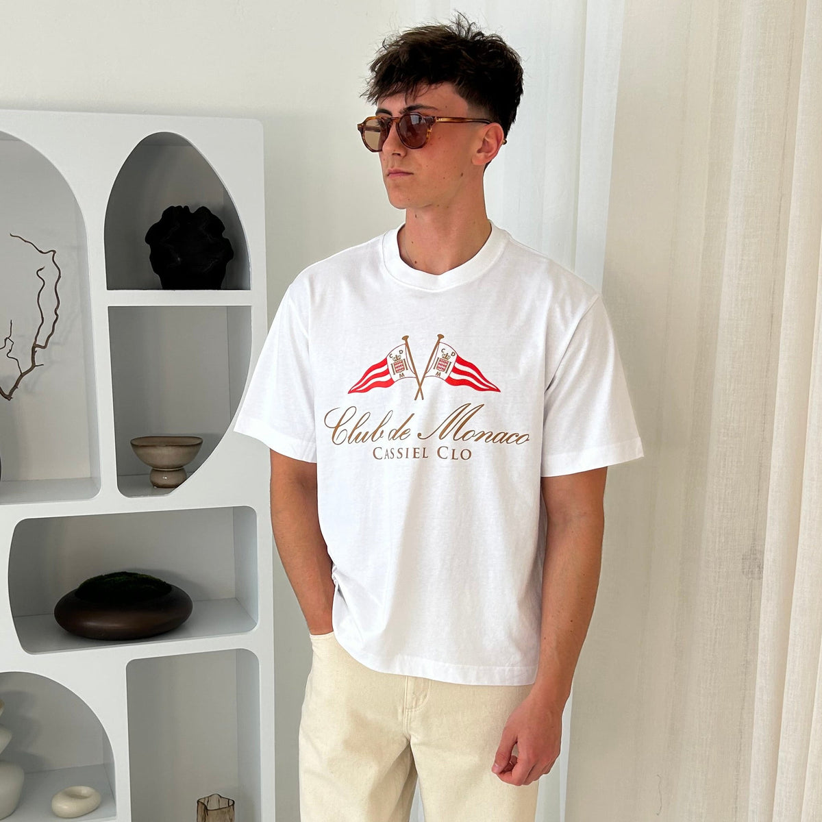 Cassiel Clo Club De Monaco Box White Tee